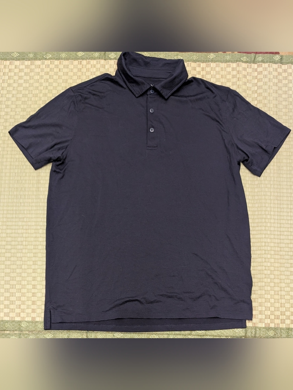Wool & Prince Signature 160 Merino Wool Polo Navy Men's Size XL Made in Korea
